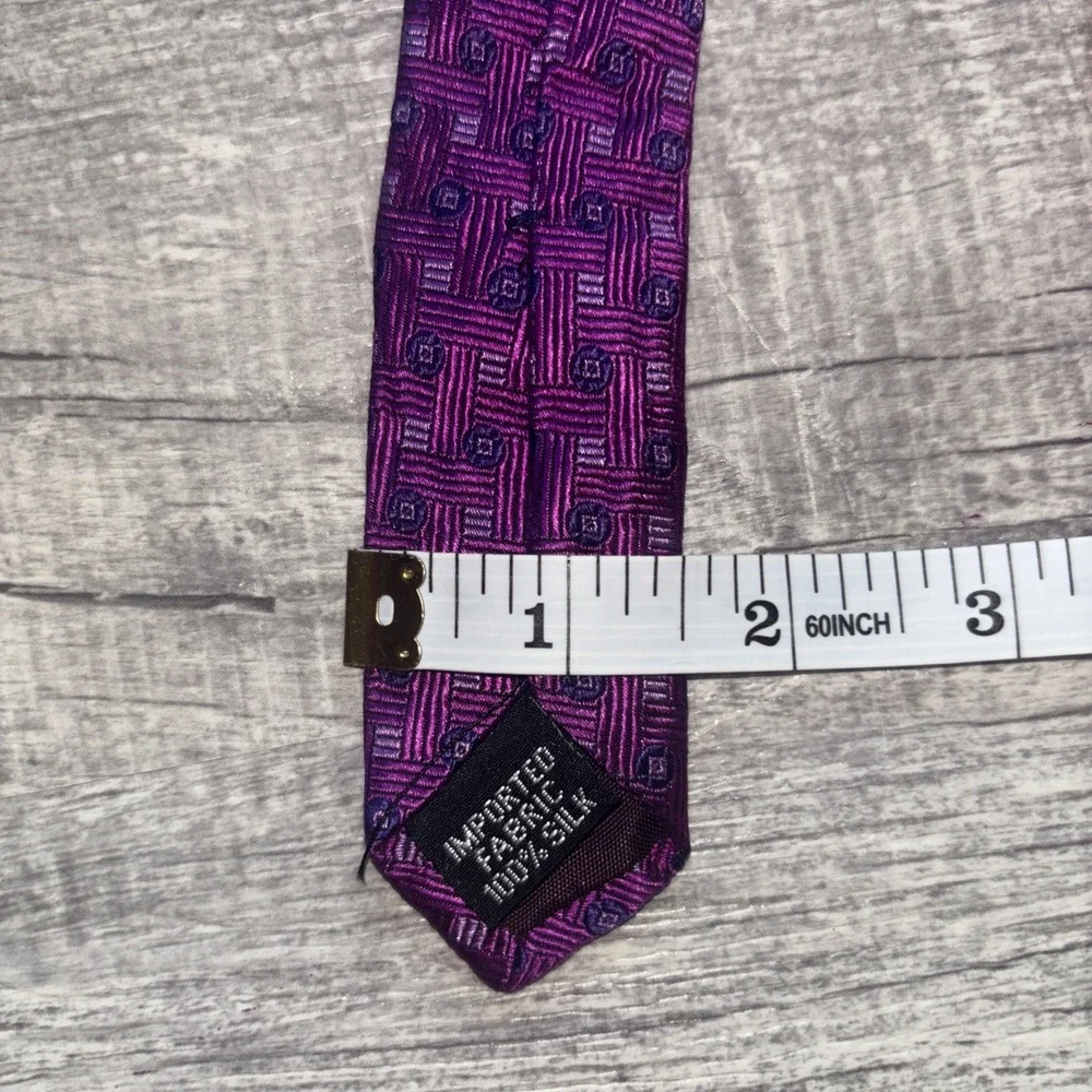 CONTE di MILANO Purple Silk Tie